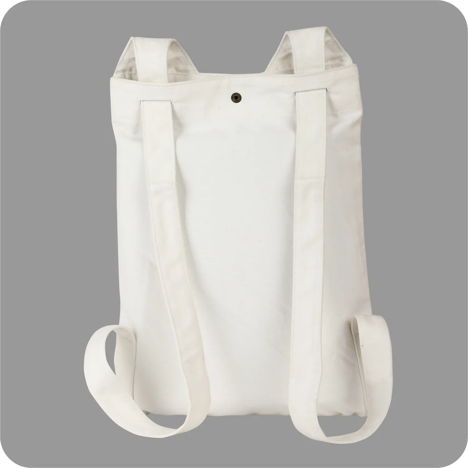 Cotton Fiber , Shoulder / Hand Canvas Bags with Tich Button Closure 