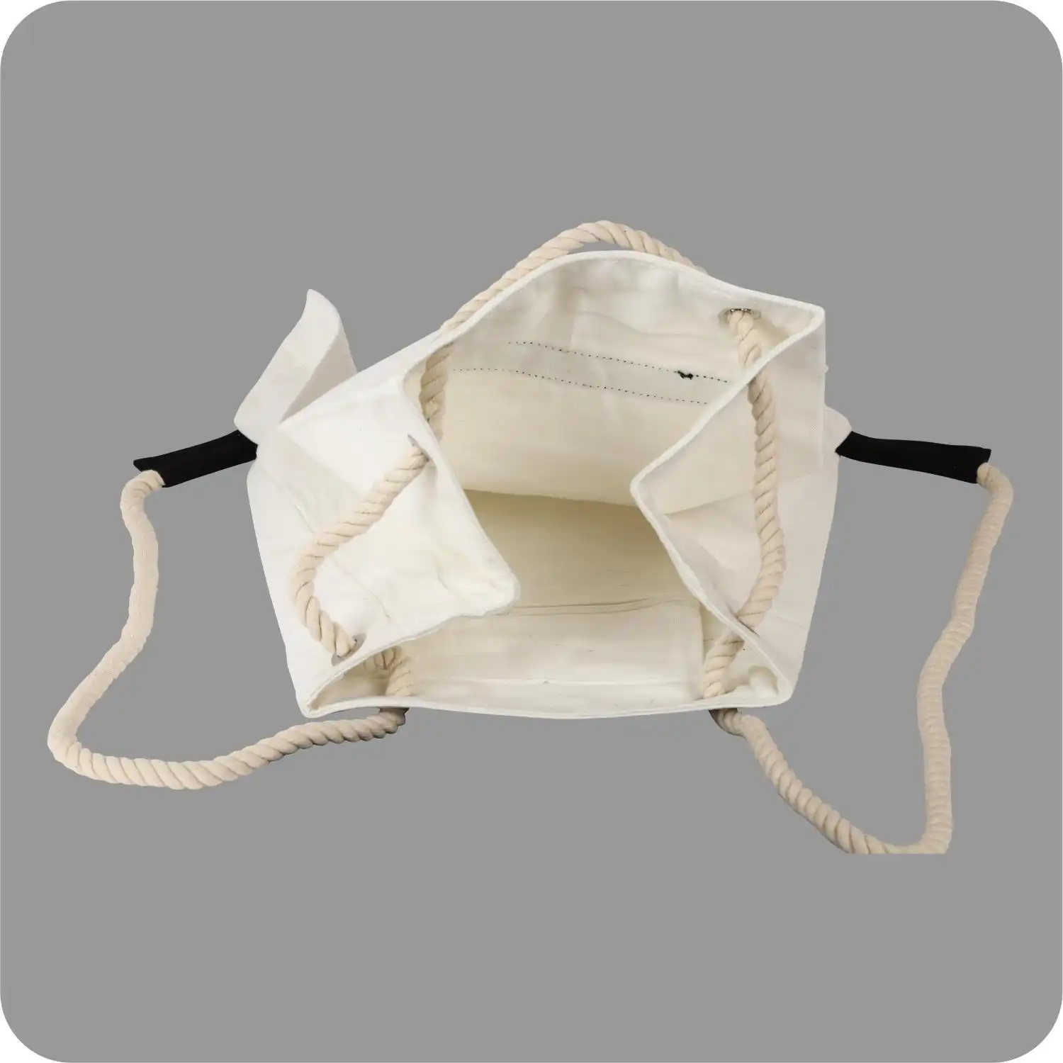 Lightweight, 15”x17” traveling purpose, locked stitch canvas bags