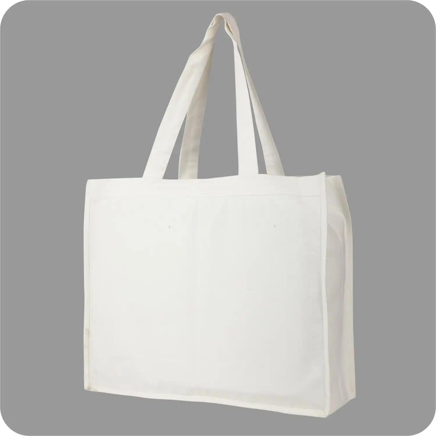 Rectangular Shaped Canvas Bag Carries Heavy Weight